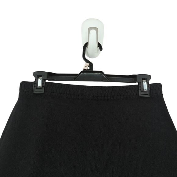 Linda Iki Women XS Skirt Black Knit Hawaiian Side Slit Business Office VTG - Picture 6 of 7